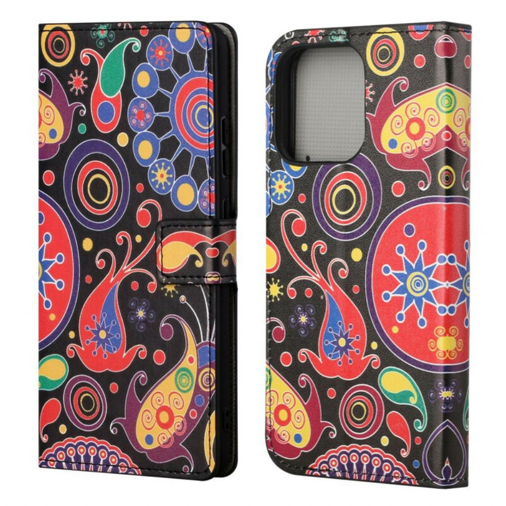 Flip Case Für iPhone 13 Pro Galaxy-design