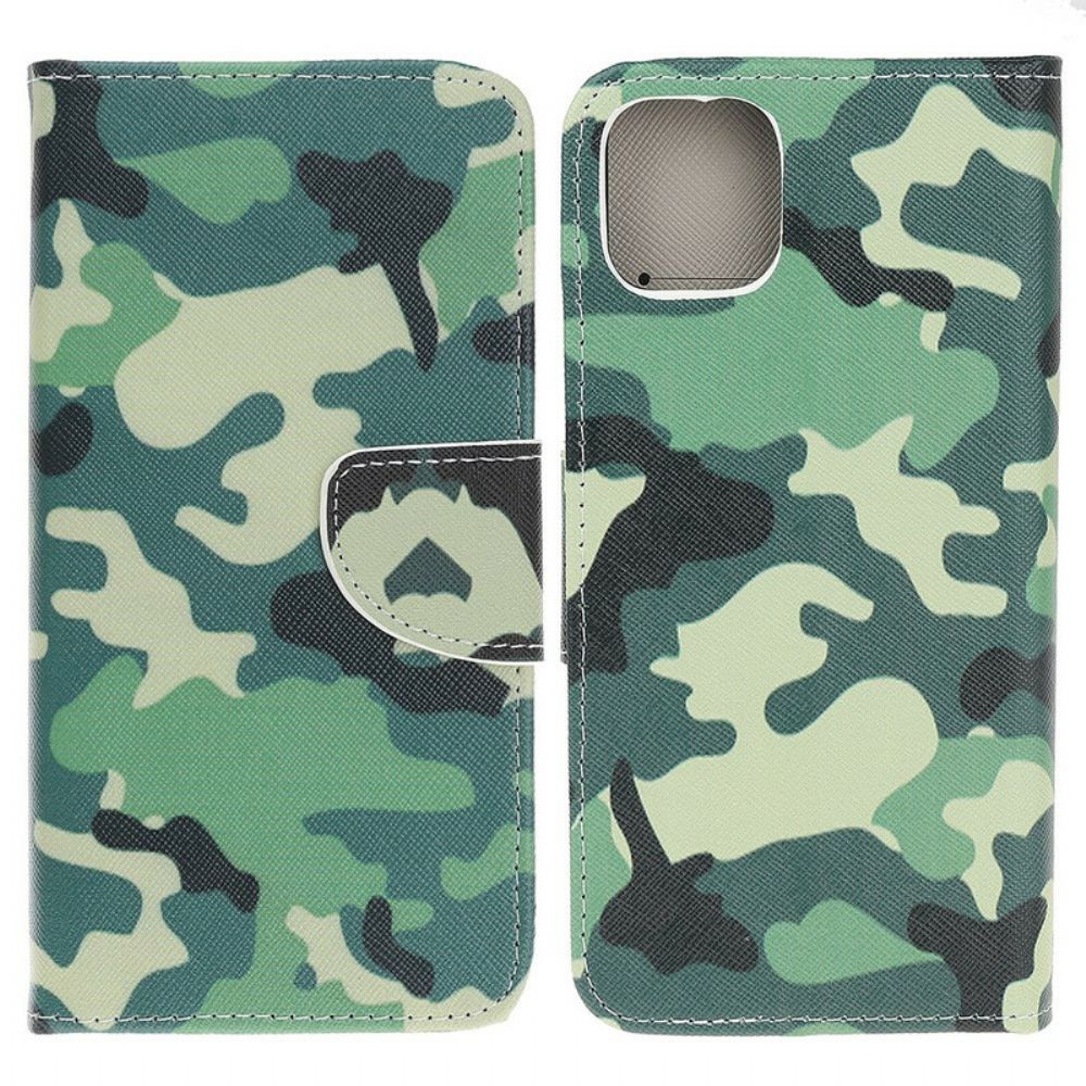 Flip Case Für iPhone 13 Pro Militärische Tarnung