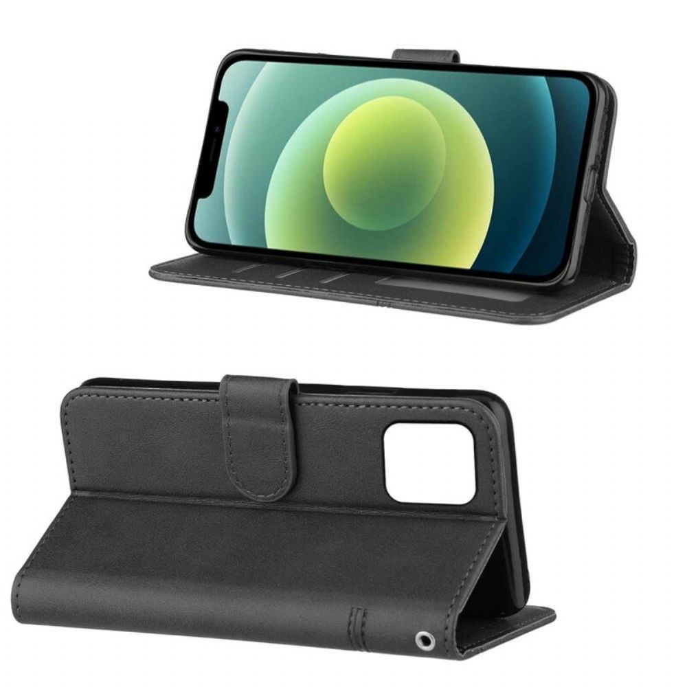 Flip Case Für iPhone 13 Pro Mit Kordel Geo Kunstlederarmband