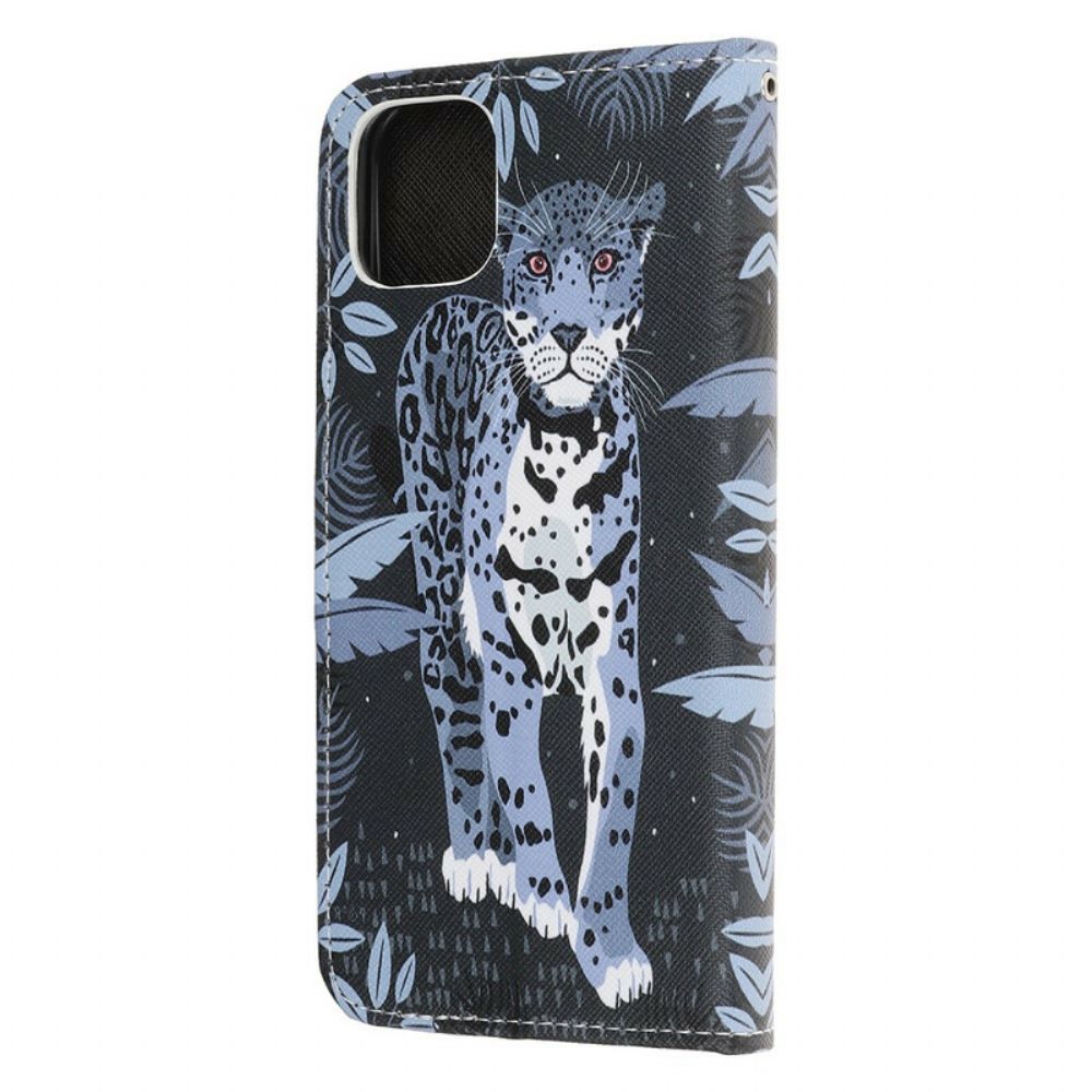 Flip Case Für iPhone 13 Pro Mit Kordel Tanga-leopard