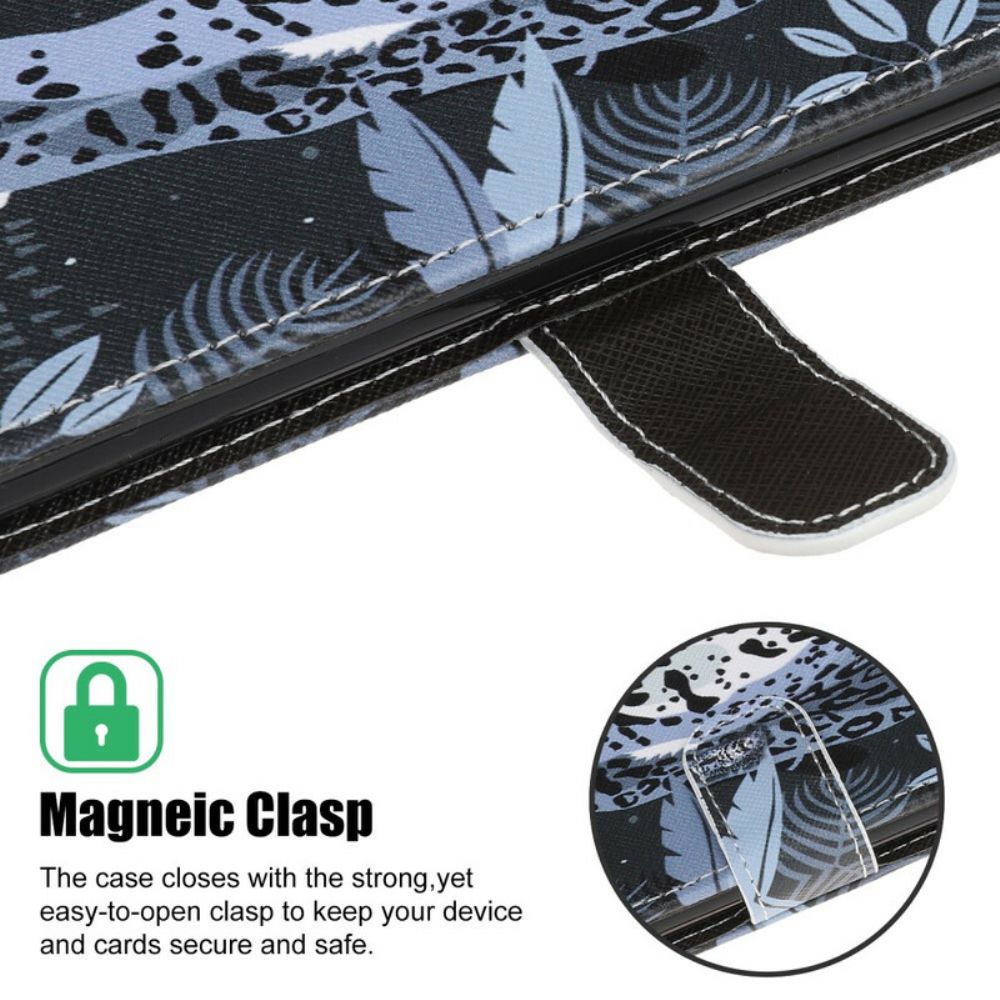 Flip Case Für iPhone 13 Pro Mit Kordel Tanga-leopard