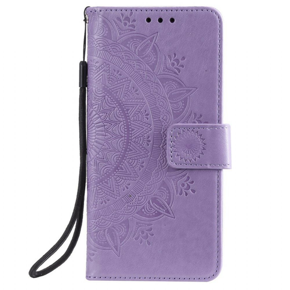 Flip Case Für iPhone 13 Pro Sonnen-mandala