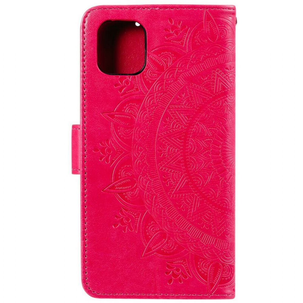 Flip Case Für iPhone 13 Pro Sonnen-mandala