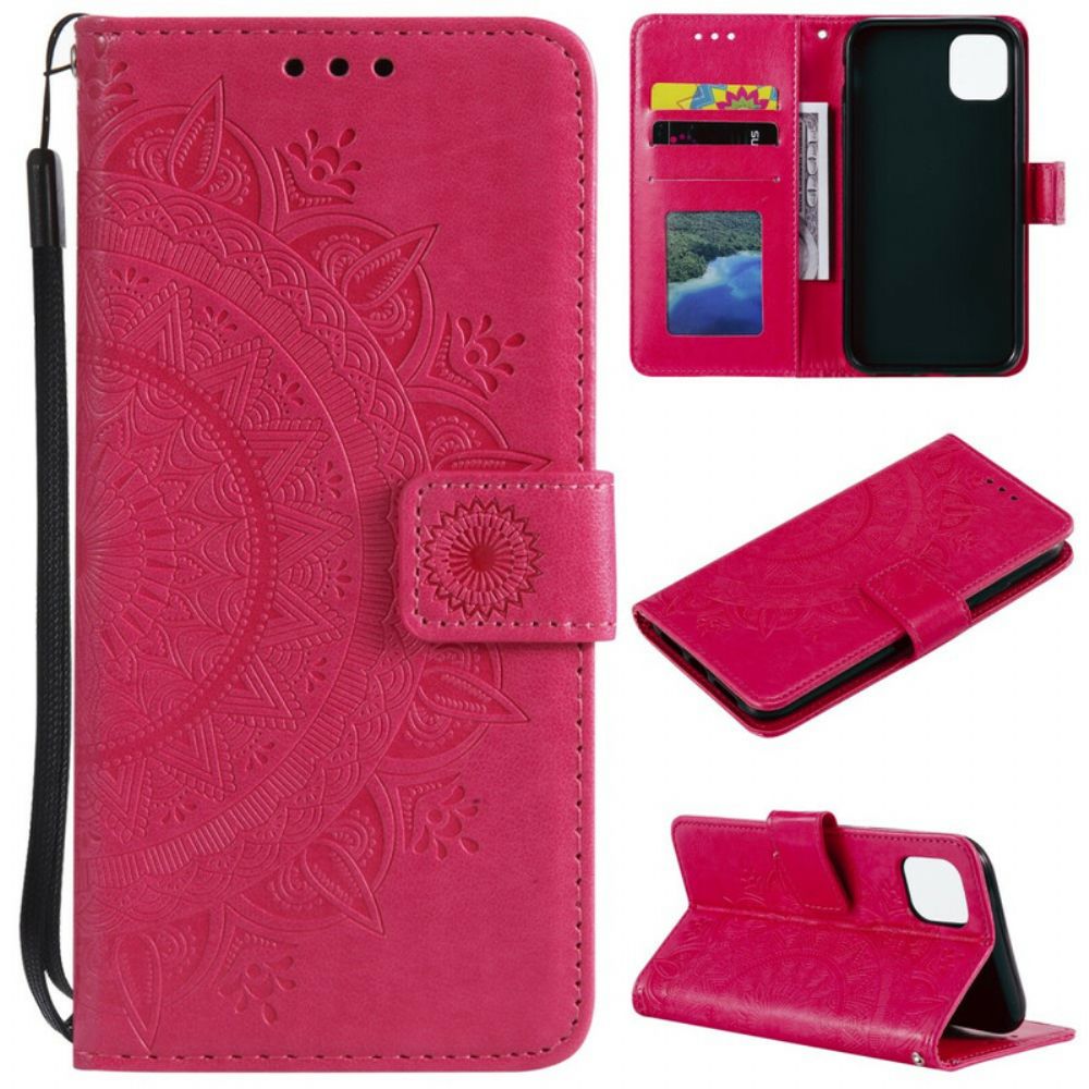 Flip Case Für iPhone 13 Pro Sonnen-mandala