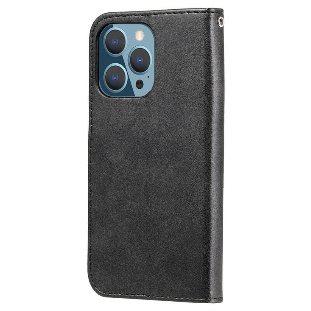 Flip Case Für iPhone 13 Pro Vintage Geldbörse