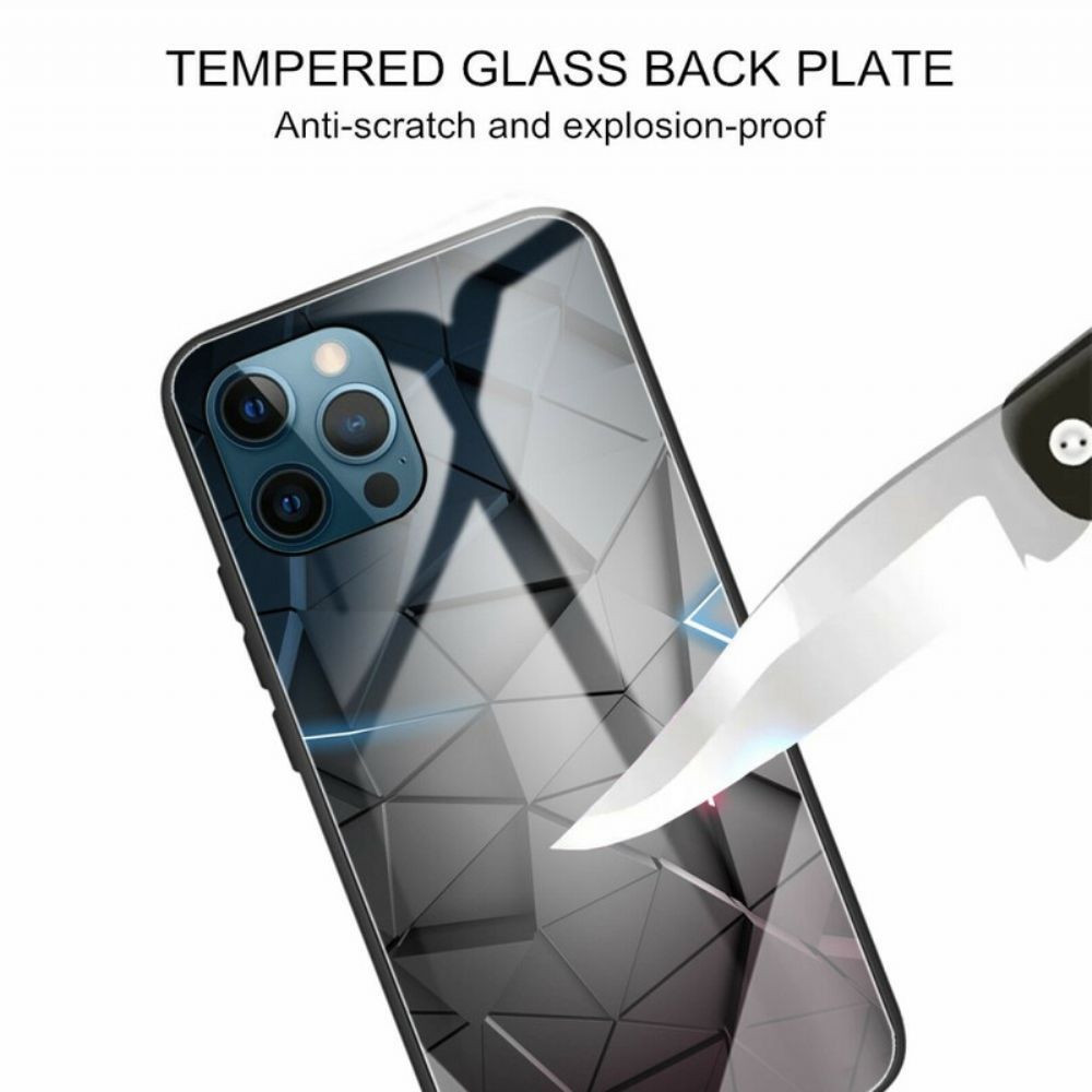 Hülle Für iPhone 13 Pro Gehärtetes Glas Geometrie