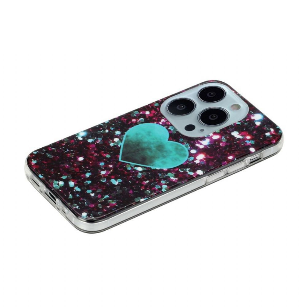 Hülle Für iPhone 13 Pro Glitzermarmor