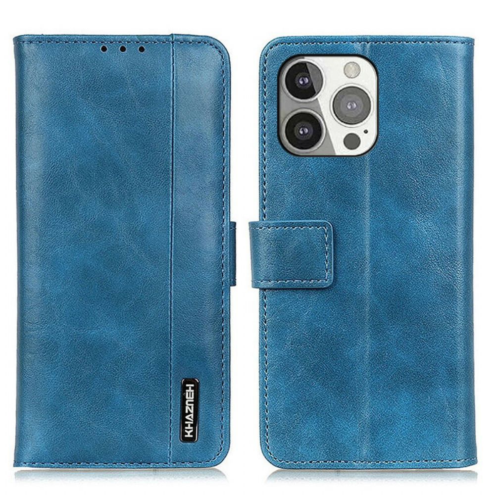 Lederhüllen Für iPhone 13 Pro Khazneh Elegance Leather Style