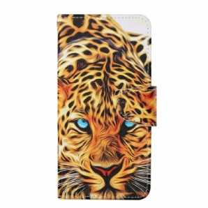 Lederhüllen Für iPhone 13 Pro Tiger Mit Lanyard