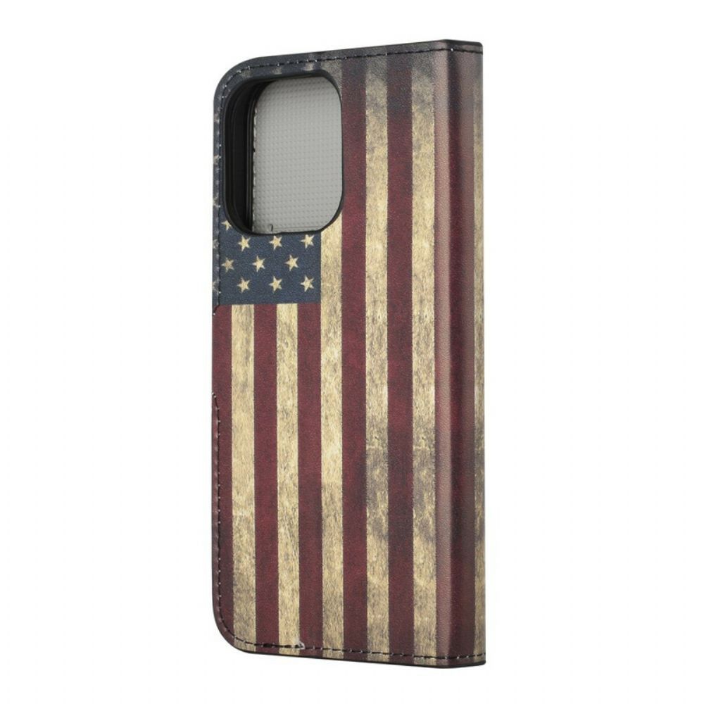 Lederhüllen Für iPhone 13 Pro Us-flagge