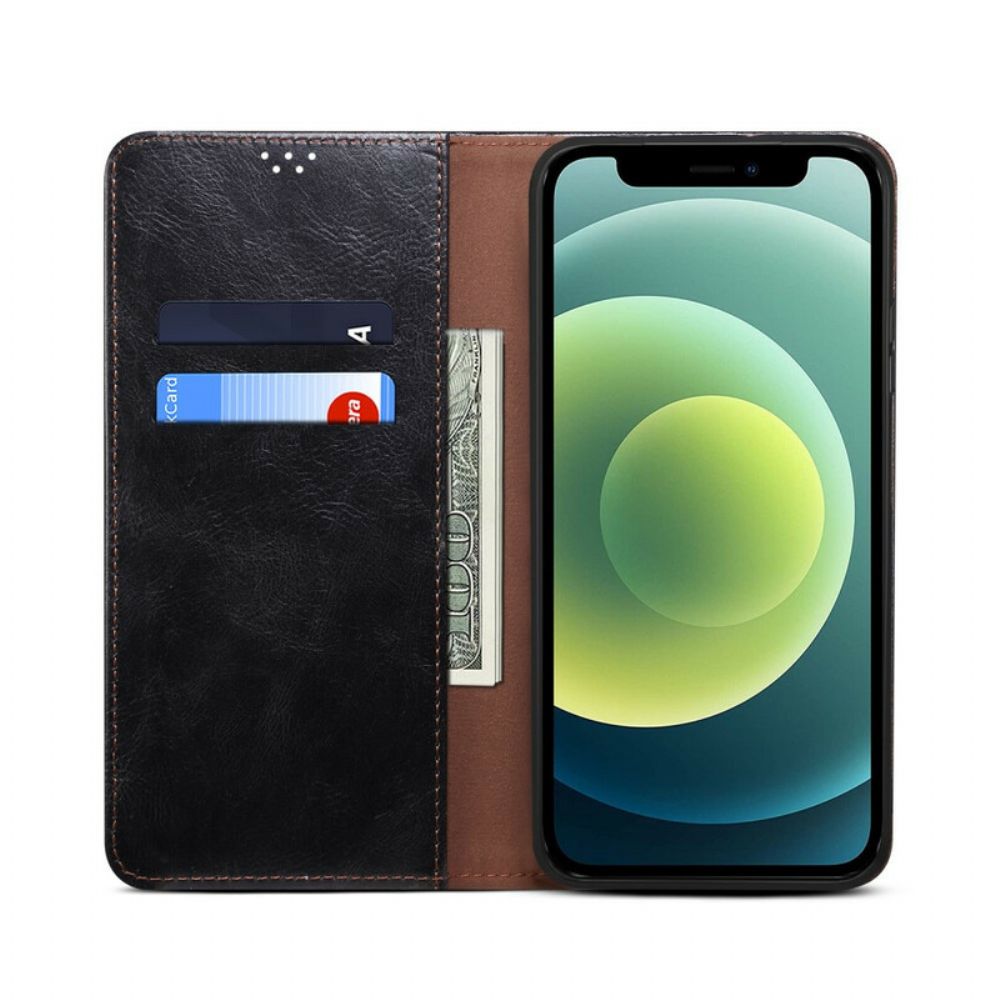 Schutzhülle Für iPhone 13 Pro Flip Case Gewachstes Kunstleder