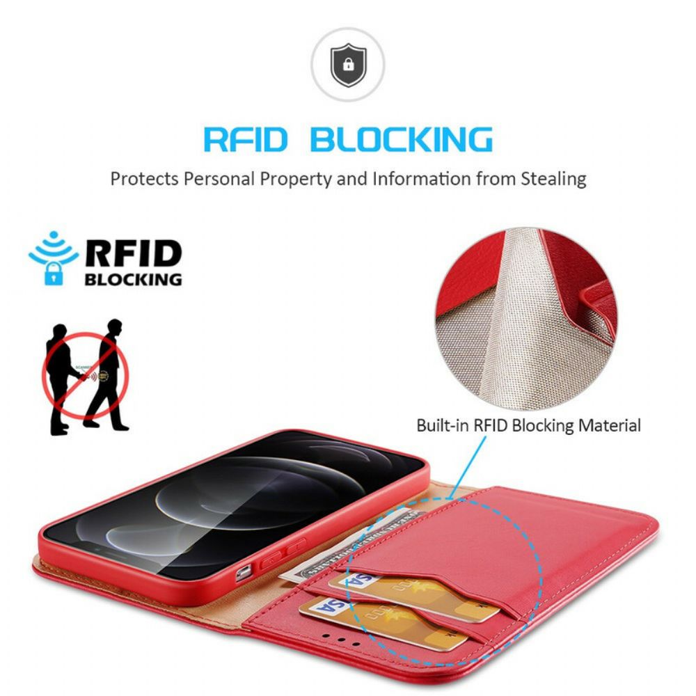 Schutzhülle Für iPhone 13 Pro Flip Case Rfid Spaltleder Dux Ducis