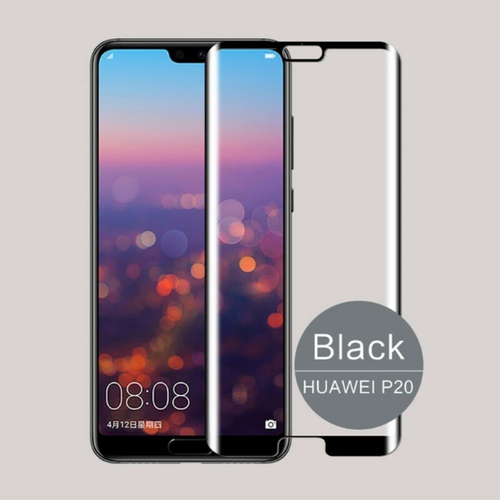 Gebogener Schutz Aus Gehärtetem Glas Für Huawei P20 Mofi