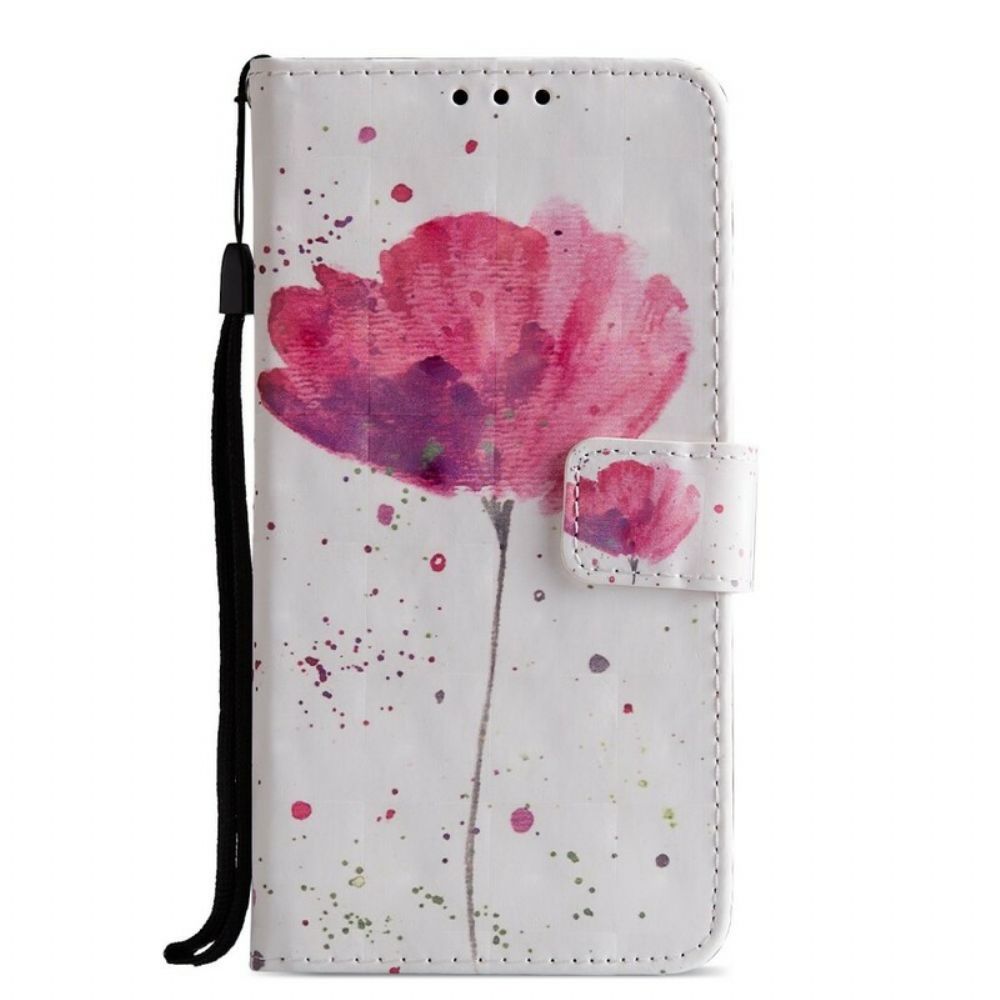 Hülle Lederhüllen Für Huawei P20 3d Aquarell-neckholder