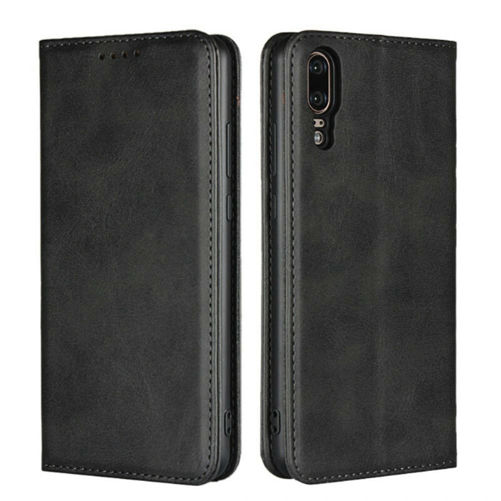 Schutzhülle Für Huawei P20 Flip Case Nüchterner Lederstil