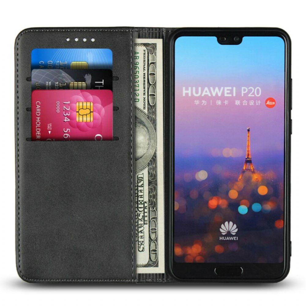 Schutzhülle Für Huawei P20 Flip Case Nüchterner Lederstil