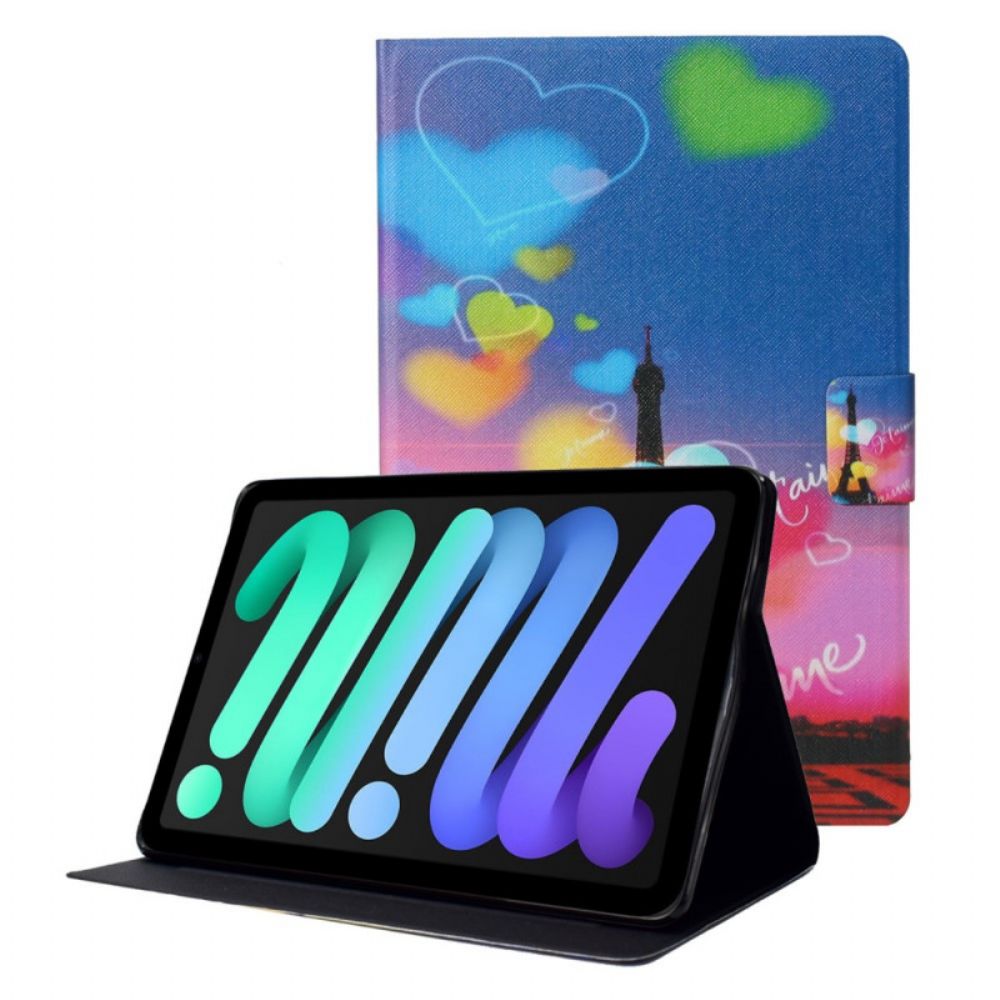 Flip Case Für iPad Mini 6 (2024) Eiffelturm Ich Liebe Dich