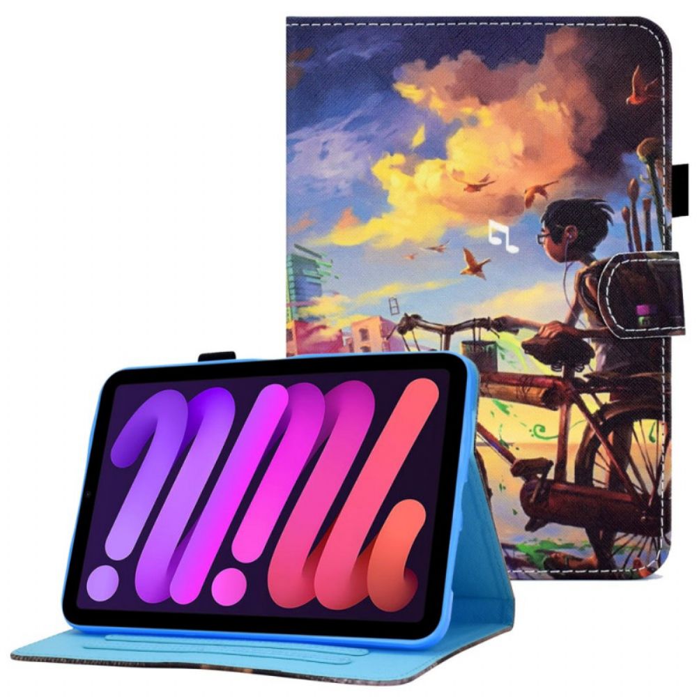 Flip Case Für iPad Mini 6 (2024) Fahrrad Art.-nr