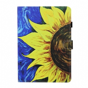 Flip Case Für iPad Mini 6 (2024) Gemalte Sonnenblume