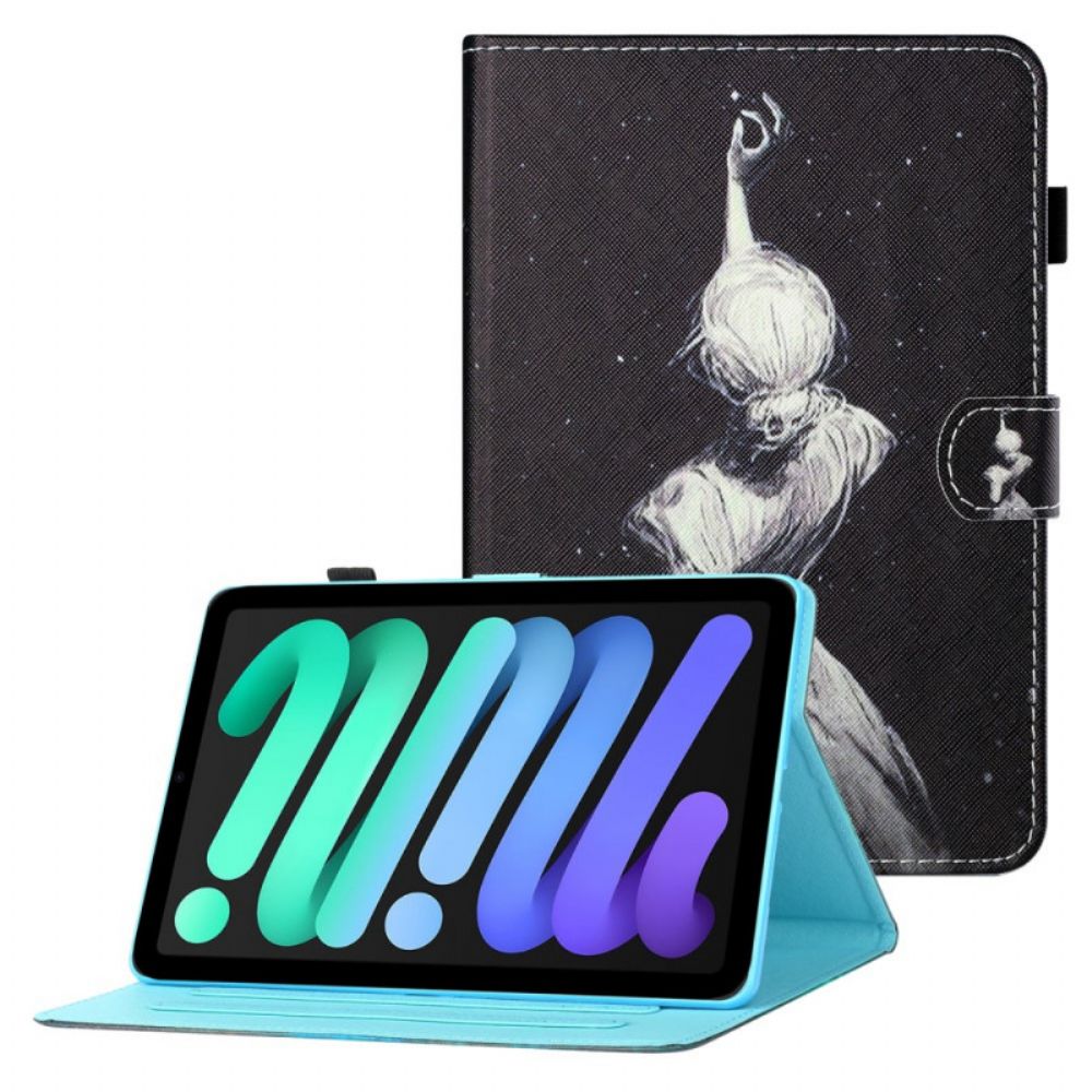 Flip Case Für iPad Mini 6 (2024) Junges Mädchen Kunst