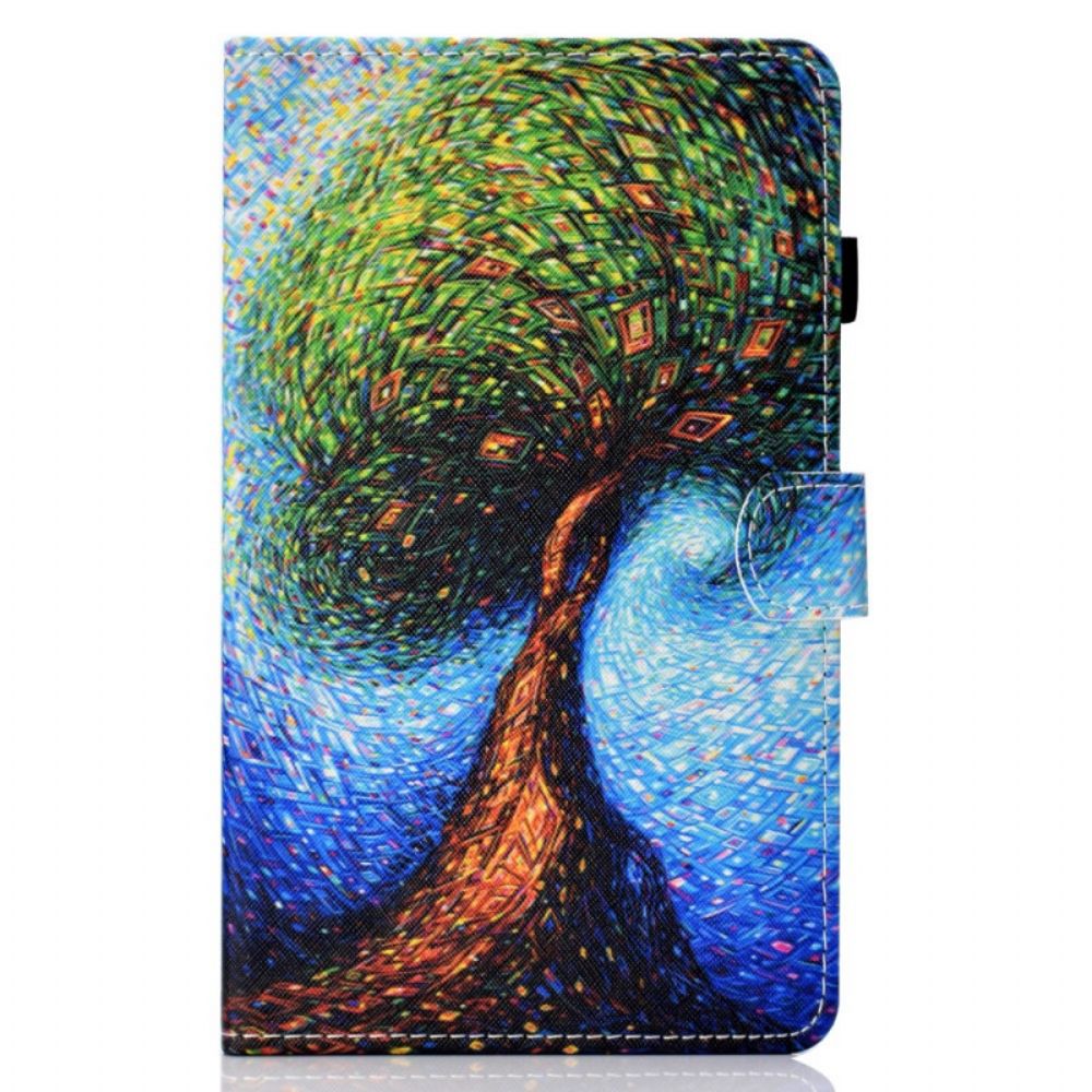 Flip Case Für iPad Mini 6 (2024) Künstlerischer Baum