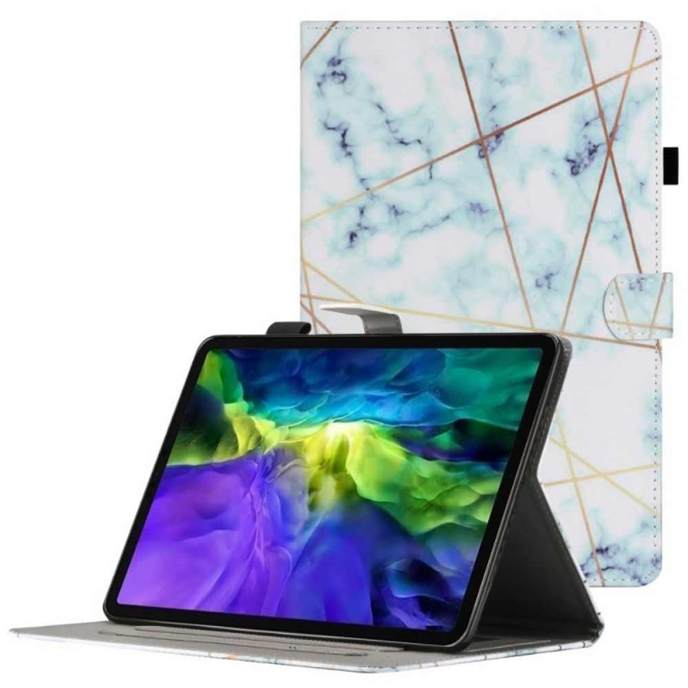 Flip Case Für iPad Mini 6 (2024) Marmor-geometrie