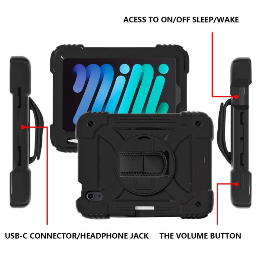 Hülle Für iPad Mini 6 (2024) Gurt- Und Schultergurthalterung