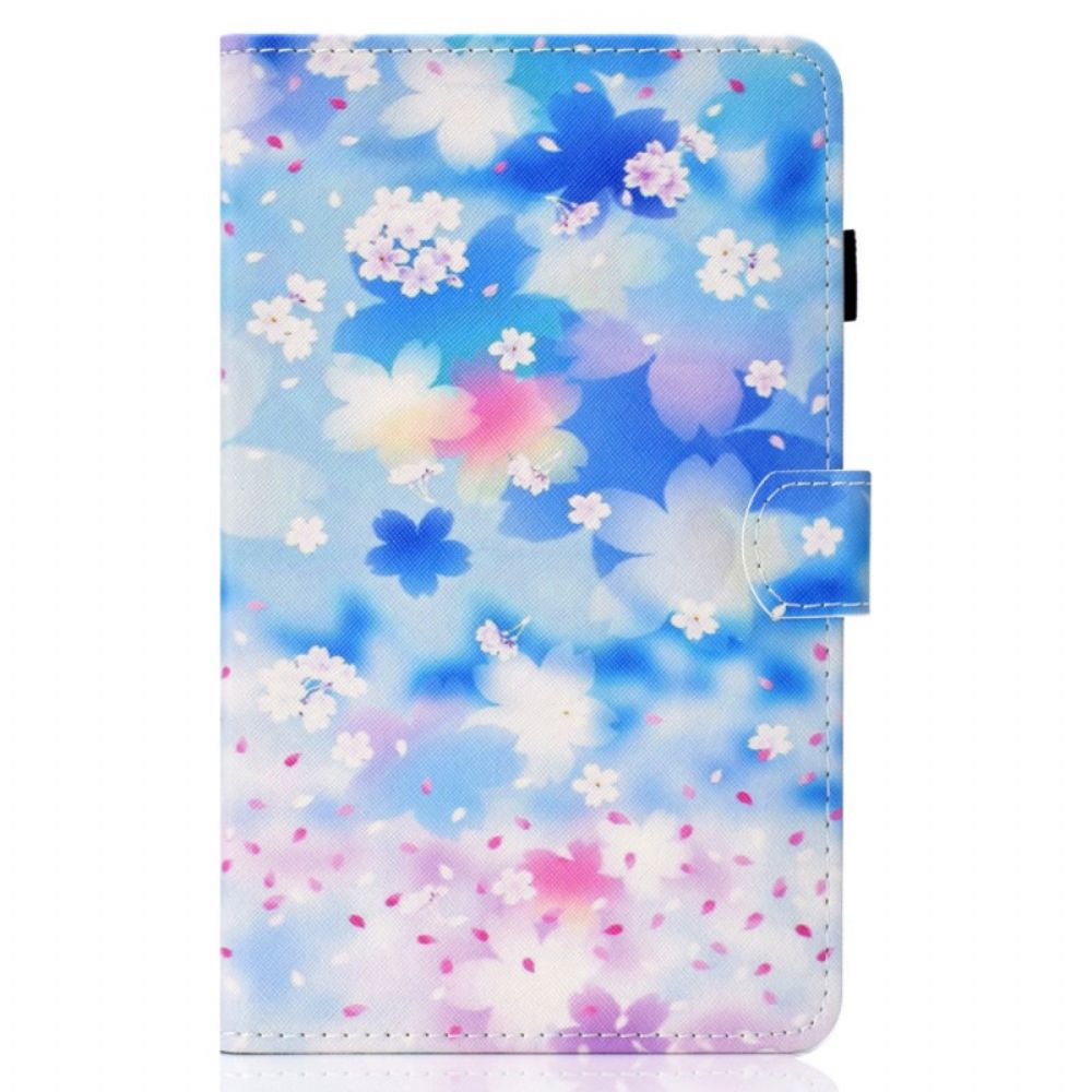 Lederhüllen Für iPad Mini 6 (2024) Aquarellblumen