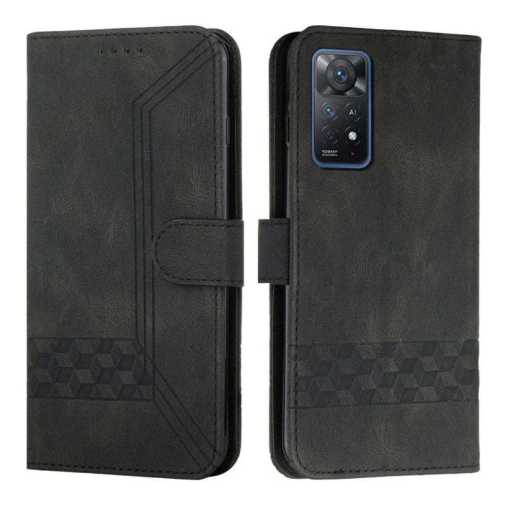 Flip Case Für Xiaomi Redmi Note 11 Pro / 11 Pro 5G Fries-ledereffekt