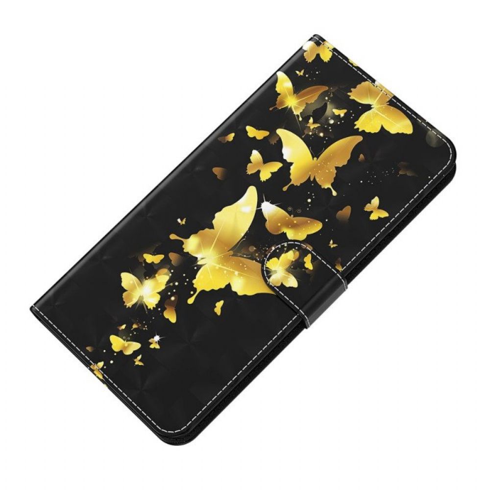 Flip Case Für Xiaomi Redmi Note 11 Pro / 11 Pro 5G Gelbe Schmetterlinge