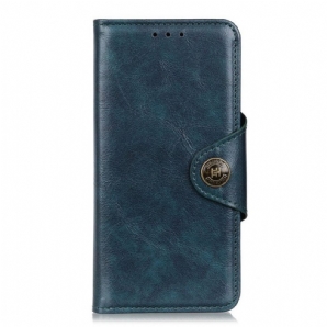 Flip Case Für Xiaomi Redmi Note 11 Pro / 11 Pro 5G Khazneh-knopf Aus Lacklederimitat