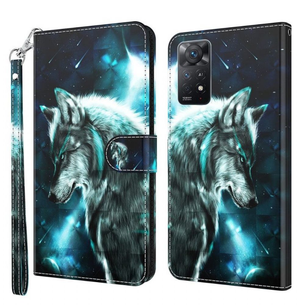 Flip Case Für Xiaomi Redmi Note 11 Pro / 11 Pro 5G Majestätischer Wolf