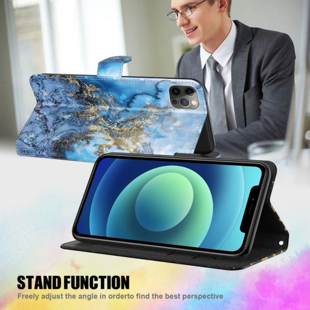 Flip Case Für Xiaomi Redmi Note 11 Pro / 11 Pro 5G Marmordesign Mit Umhängeband