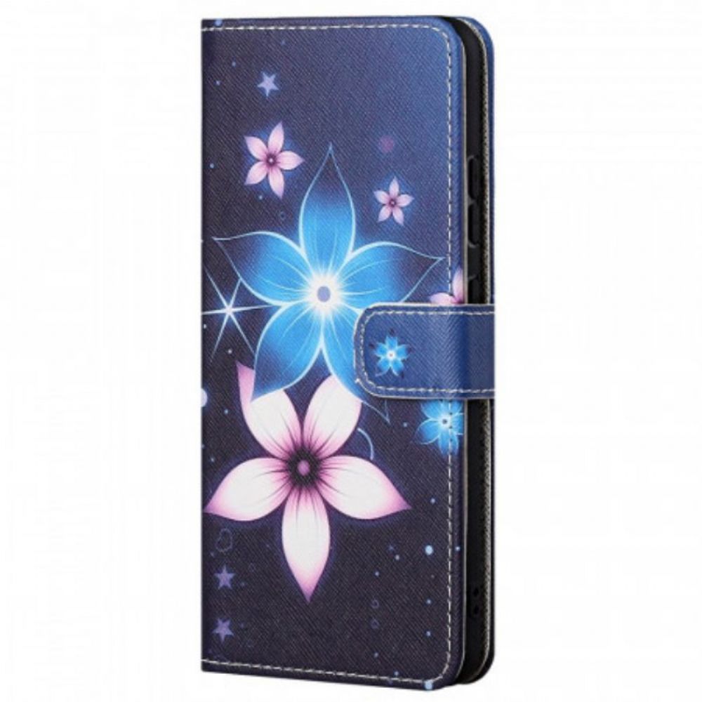 Flip Case Für Xiaomi Redmi Note 11 Pro / 11 Pro 5G Mit Kordel Mondriemenblumen