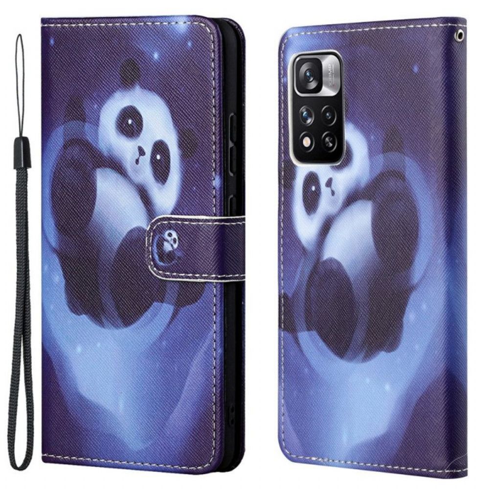 Flip Case Für Xiaomi Redmi Note 11 Pro / 11 Pro 5G Panda-weltraum