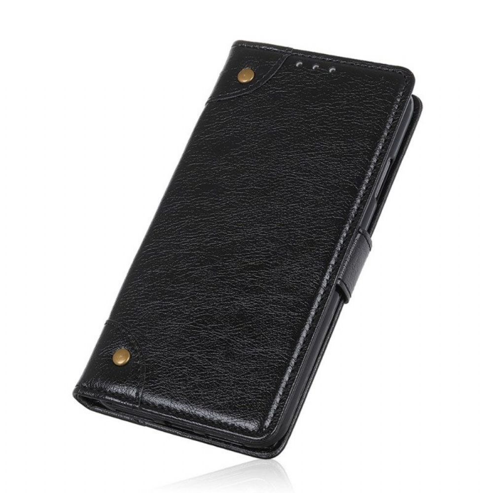 Flip Case Für Xiaomi Redmi Note 11 Pro / 11 Pro 5G Stil: Nappaleder Mit Vintage-nieten