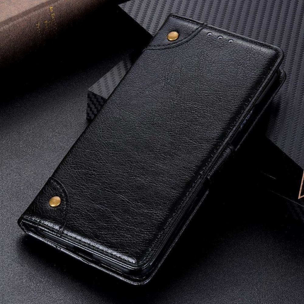 Flip Case Für Xiaomi Redmi Note 11 Pro / 11 Pro 5G Stil: Nappaleder Mit Vintage-nieten