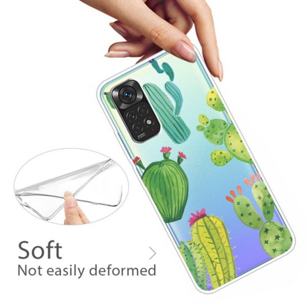 Handyhülle Für Xiaomi Redmi Note 11 Pro / 11 Pro 5G Aquarellkakteen