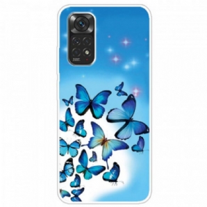 Handyhülle Für Xiaomi Redmi Note 11 Pro / 11 Pro 5G Blaue Schmetterlinge