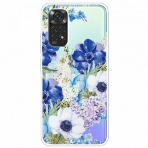 Hülle Für Xiaomi Redmi Note 11 Pro / 11 Pro 5G Aquarellblaue Blumen