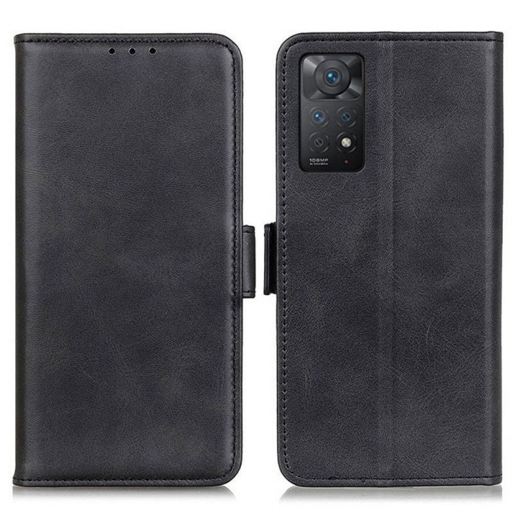 Lederhüllen Für Xiaomi Redmi Note 11 Pro / 11 Pro 5G Flip Case Doppelte Klappe