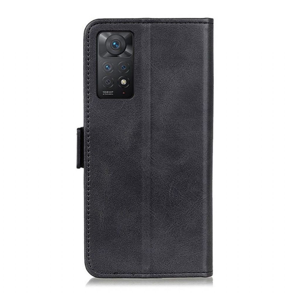 Lederhüllen Für Xiaomi Redmi Note 11 Pro / 11 Pro 5G Flip Case Doppelte Klappe