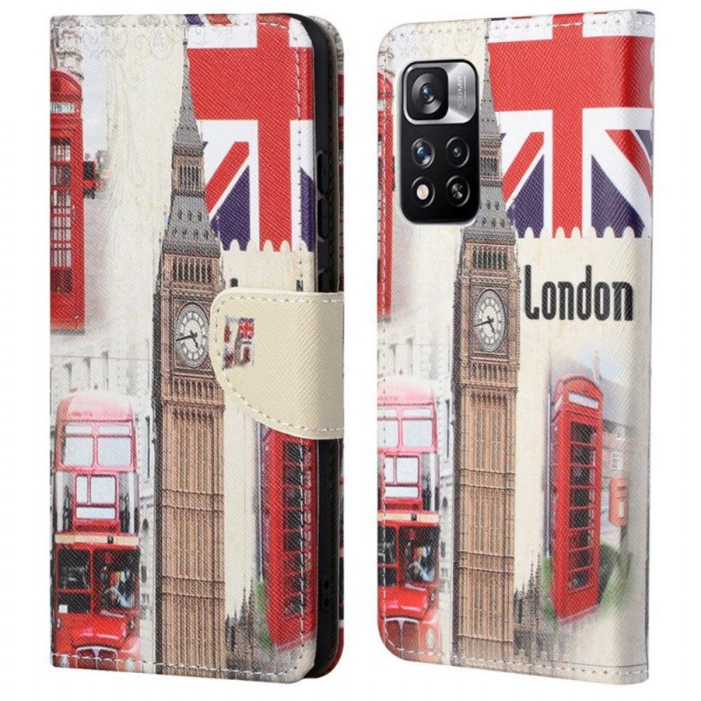 Lederhüllen Für Xiaomi Redmi Note 11 Pro / 11 Pro 5G Londoner Leben