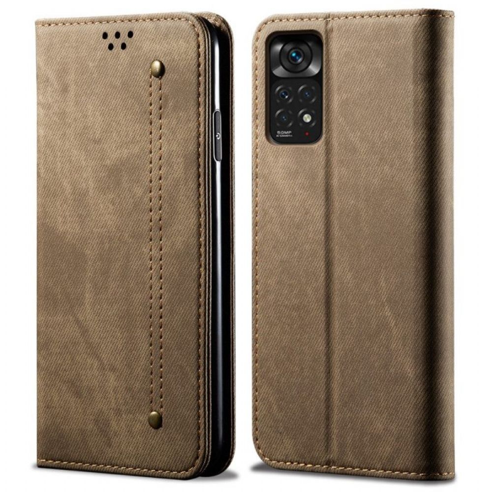 Schutzhülle Für Xiaomi Redmi Note 11 Pro / 11 Pro 5G Flip Case Denim-stoff