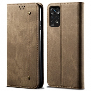 Schutzhülle Für Xiaomi Redmi Note 11 Pro / 11 Pro 5G Flip Case Denim-stoff