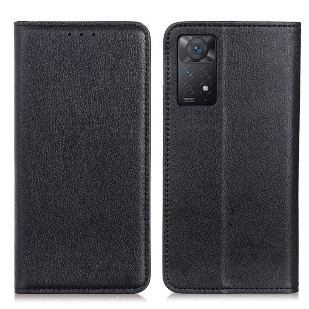 Schutzhülle Für Xiaomi Redmi Note 11 Pro / 11 Pro 5G Flip Case Litschi-spaltleder