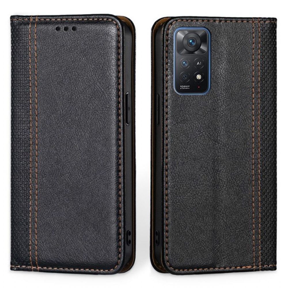 Schutzhülle Für Xiaomi Redmi Note 11 Pro / 11 Pro 5G Flip Case Strukturierter Ledereffekt