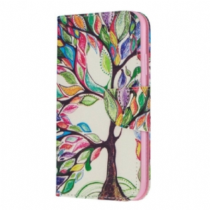 Flip Case Für iPhone 11 Farbiger Baum