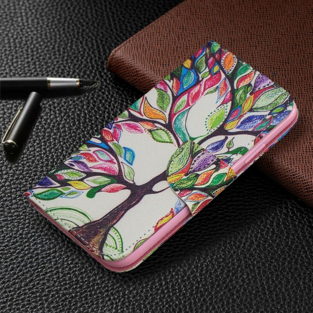 Flip Case Für iPhone 11 Farbiger Baum