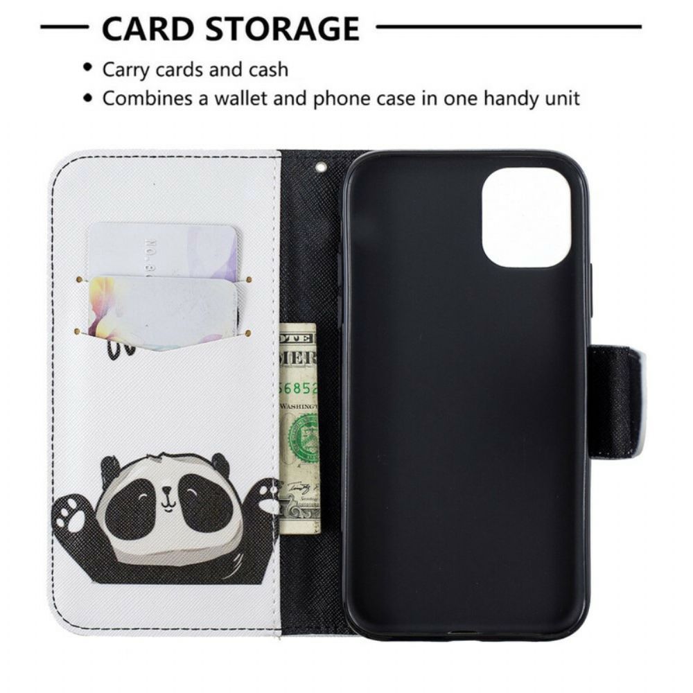 Flip Case Für iPhone 11 Hallo Panda